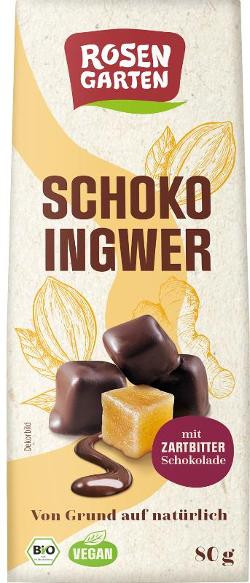 Produktfoto zu Schoko Ingwer zartbitter vegan