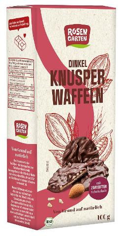 Produktfoto zu Dinkel Knusperwaffeln Zartbitt