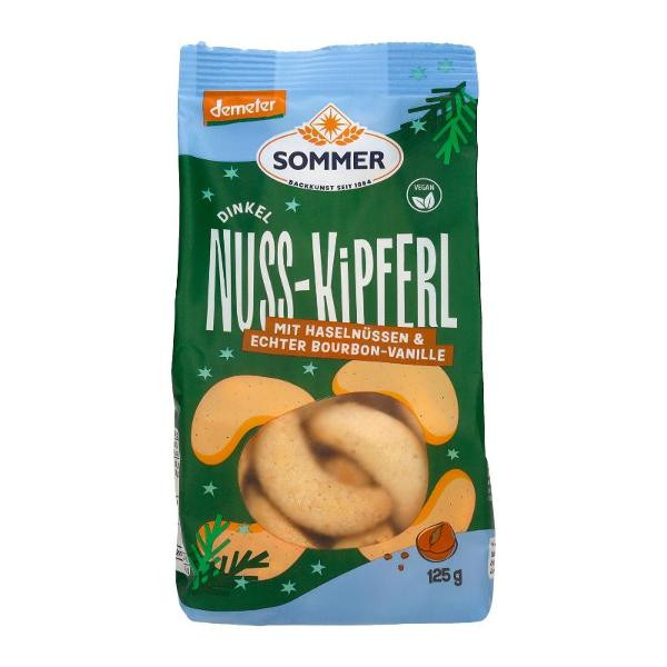 Produktfoto zu Dinkel Nuss-Kipferl vegan