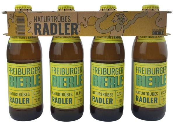 Produktfoto zu Freiburger Bierle 4er naturtrübes Radler