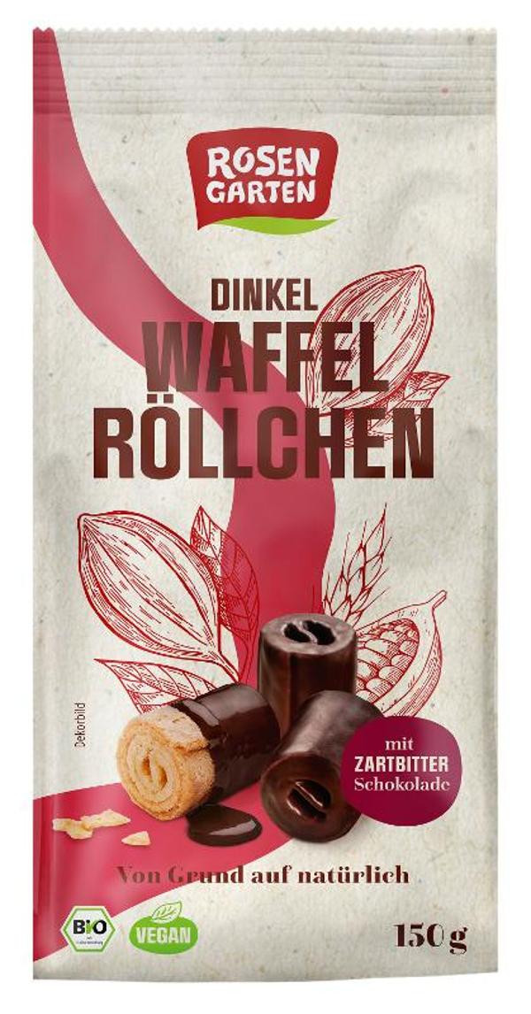 Produktfoto zu Dinkel Waffelröllchen Zartbitt