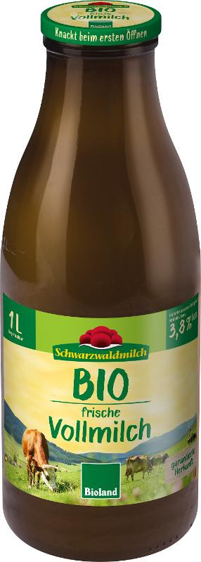 frische Vollmilch 3,8% - 1l Glas